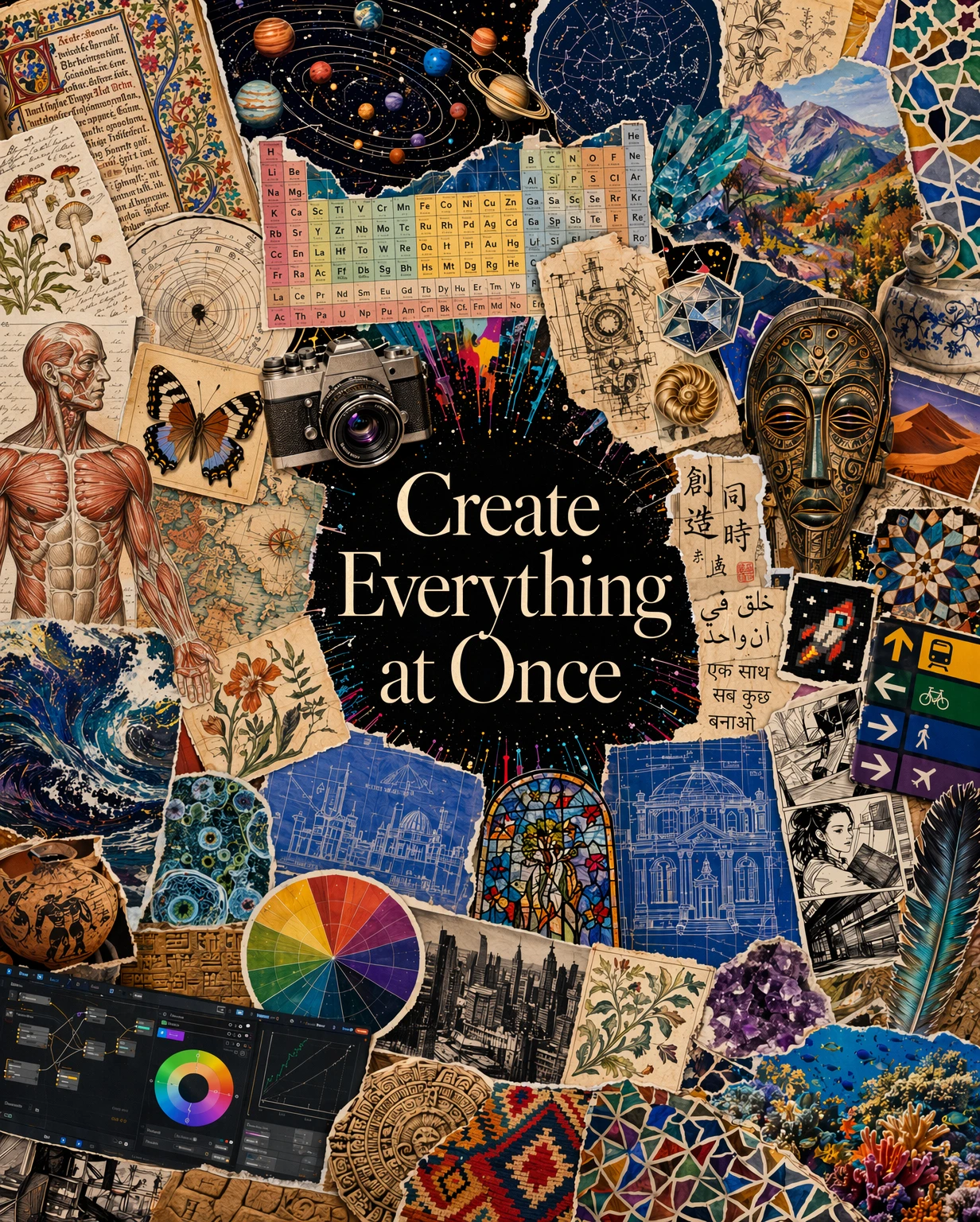 Create Everything at Once — tek prompt, birden fazla stil ve dil